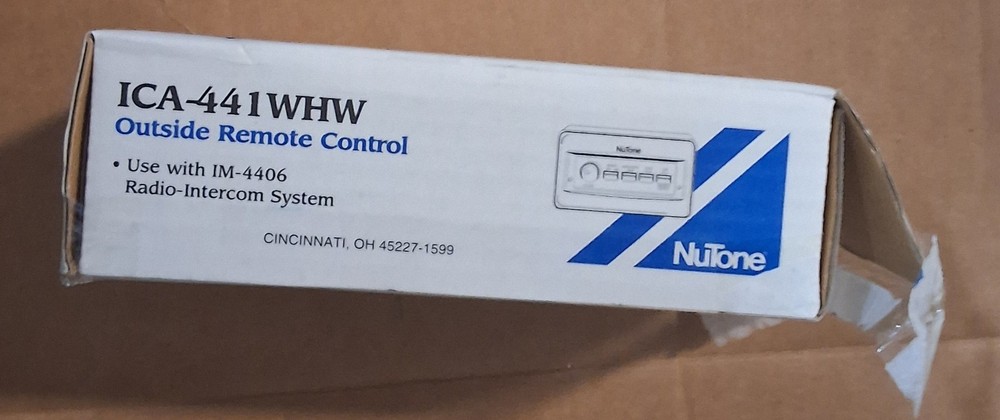 NuTone ICA-441WHW Outside Remote Control