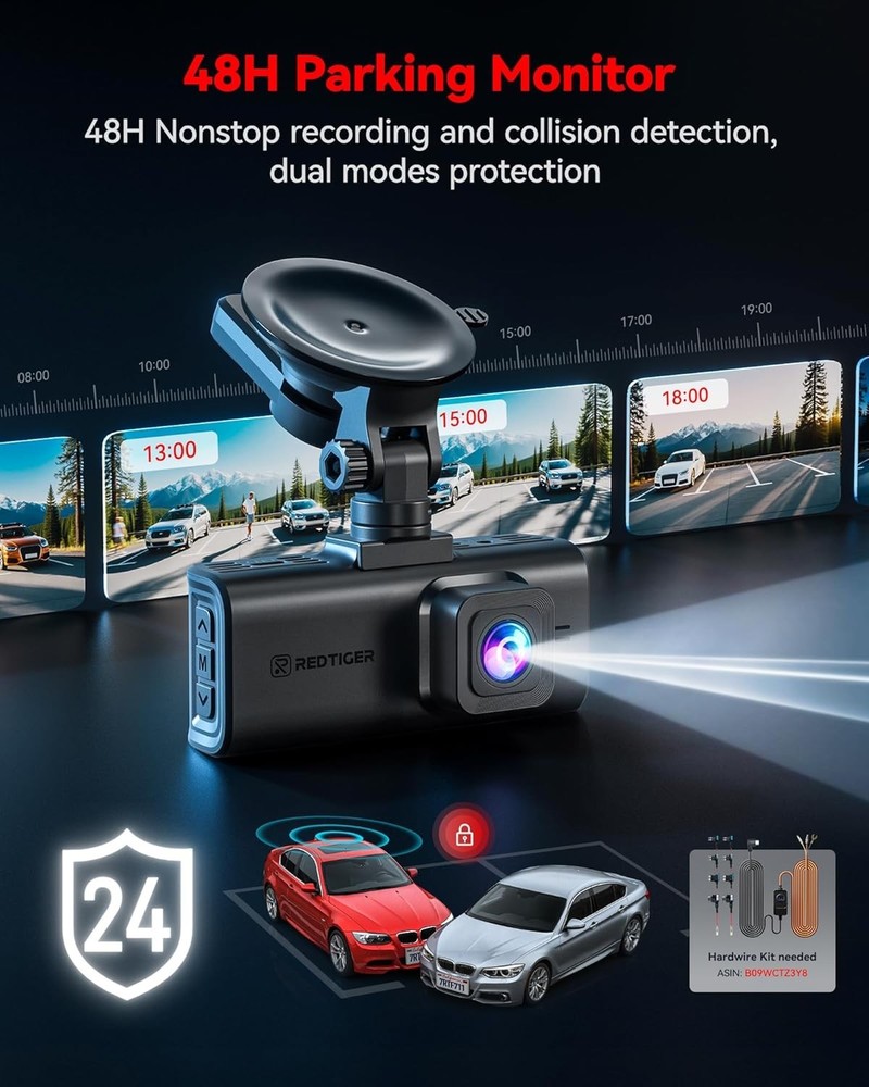 Advanced 4K Touch Screen Dash Camera with Built-in GPS & WiFi Connectivity