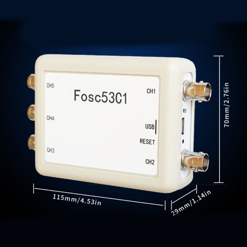 5 Input Channel Oscilloscope USB Power For Data Recording