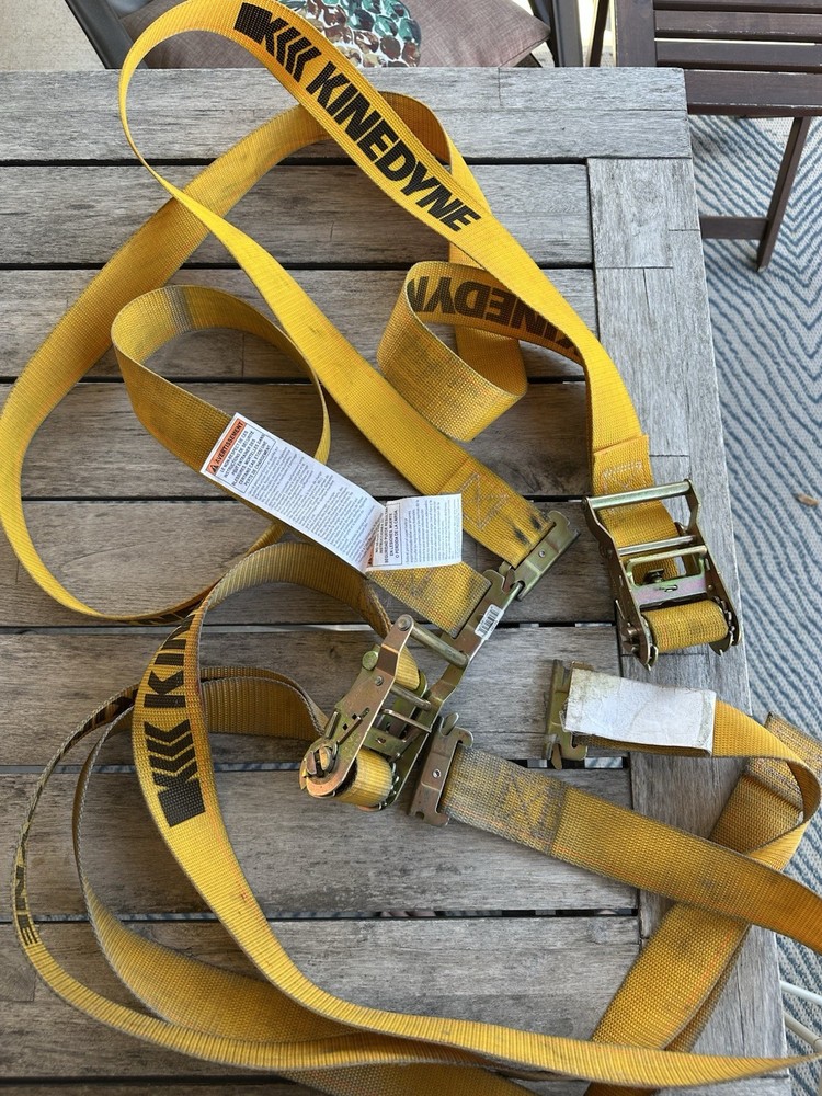 2 - Kinedyne E-Track Ratchet Strap 12'LX2" /1000lbs work load