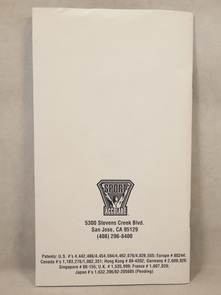 Unnecessary Roughness 95 (SEGA Genesis) Authentic MANUAL ONLY