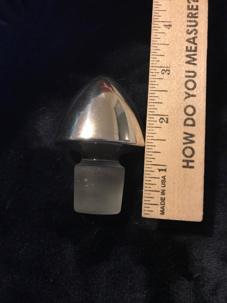 Vintage Sterling Silver Wrapped Glass Decanter Top