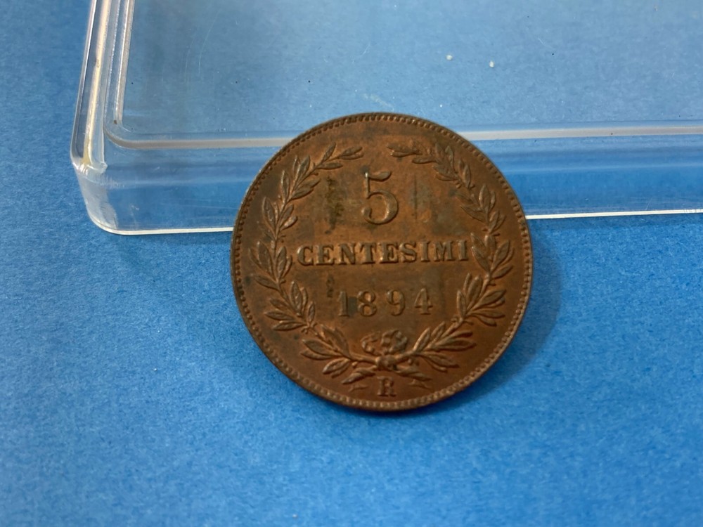 SAN MARINO 5 CENT COIN 1894 OLD COINAGE.