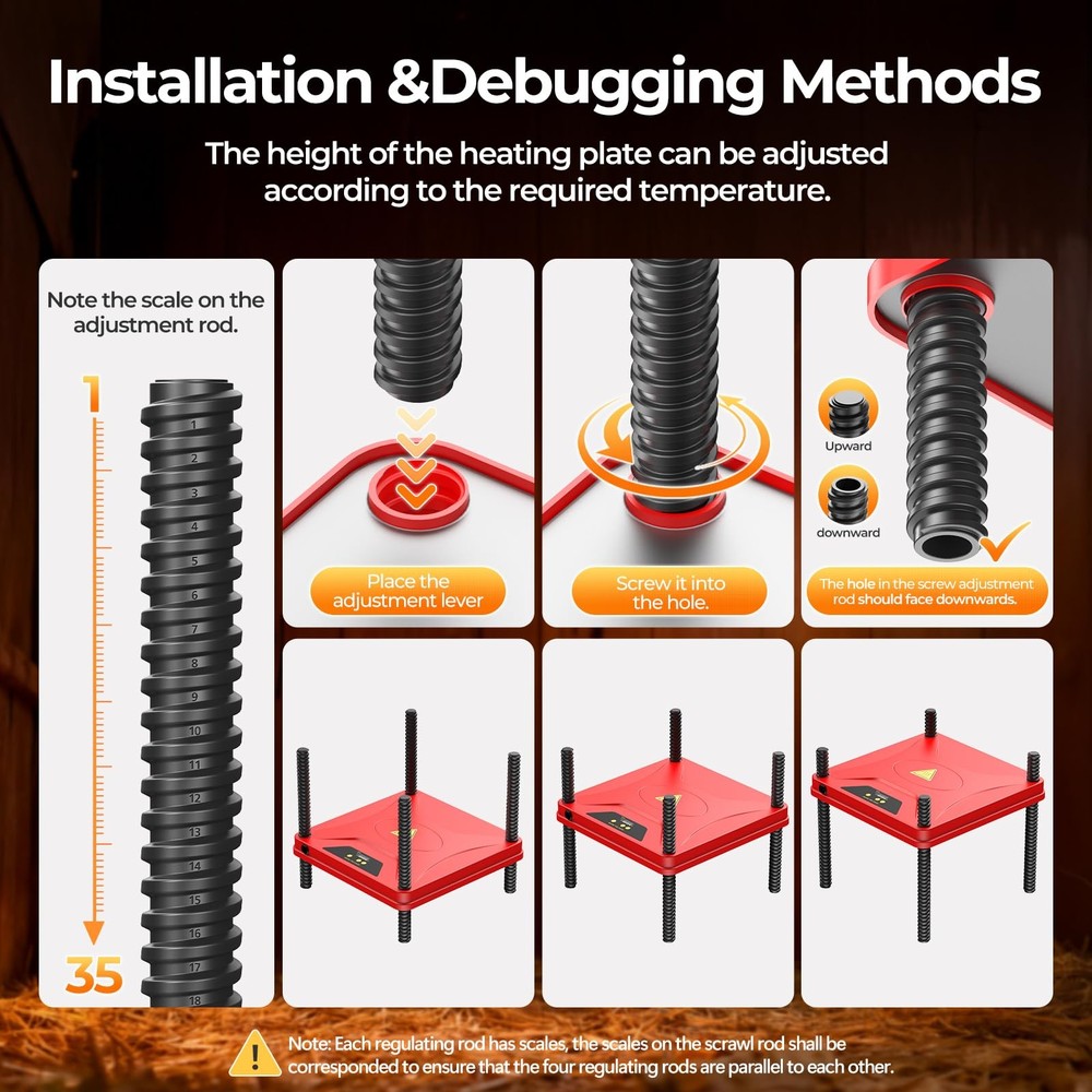 Chick Brooder Heating Plate for Winter, Chick Heating Plate with Thermal Prot...