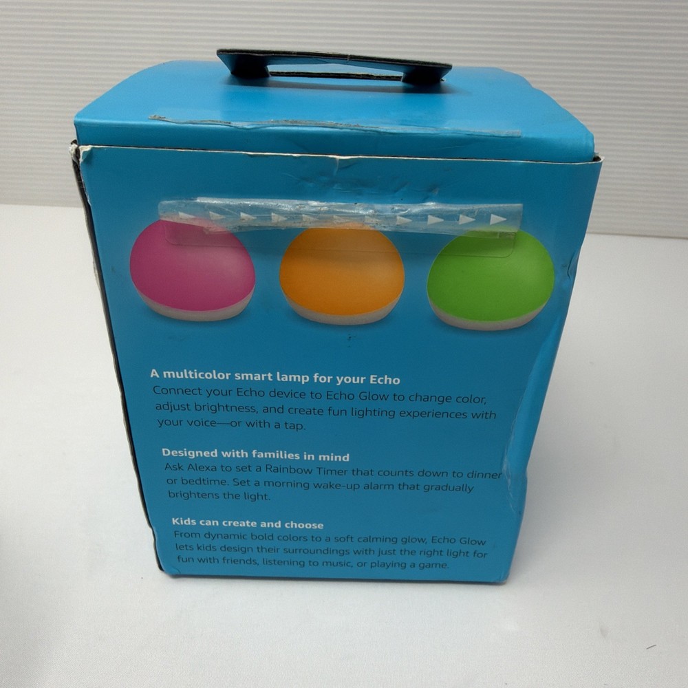 Amazon Echo Glow Multicolor Smart Lamp for Kids Alexa Compatible, White