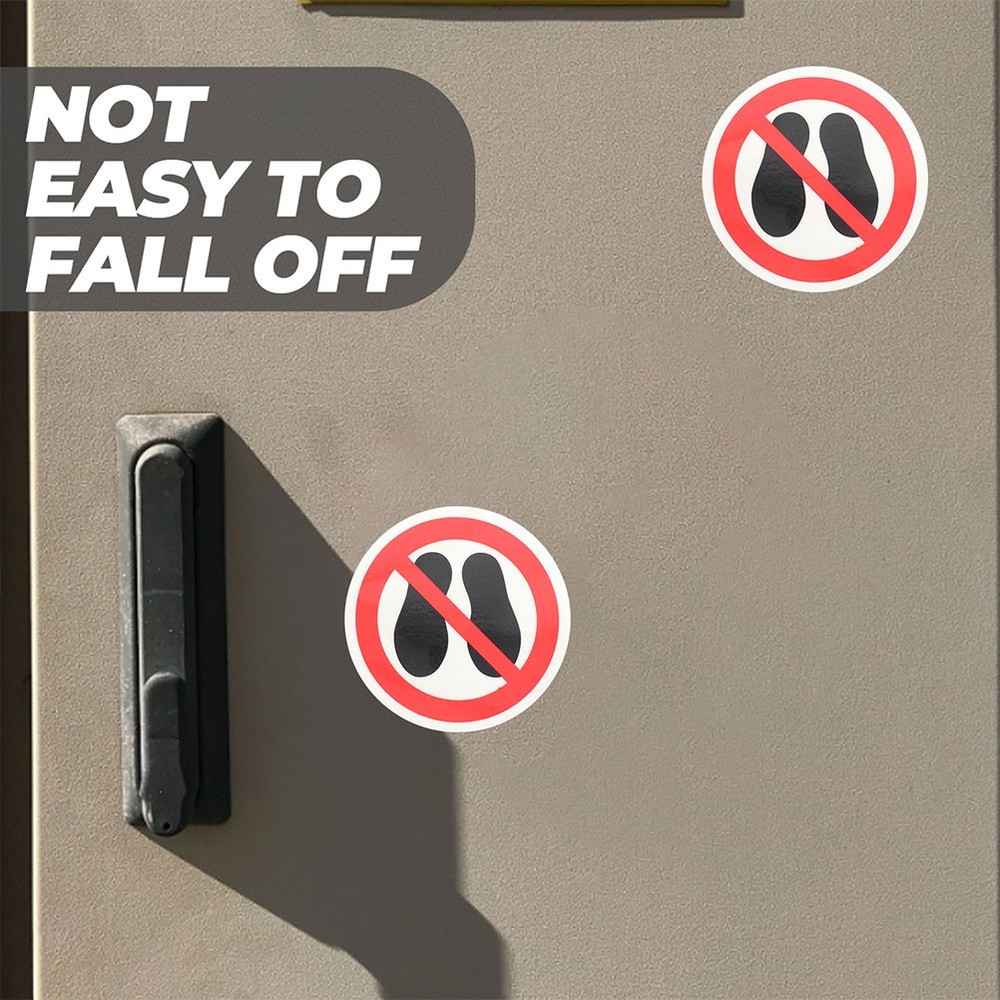 3PCS No Standing No Stepping Sticker Do Not Step Warning Label Decal