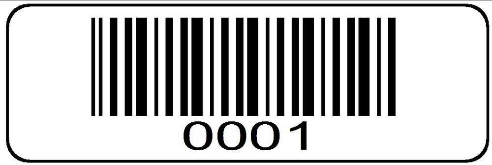 0001 - 1000 Serial Barcode Sequential Sticker Consecutive Number Label Set 1