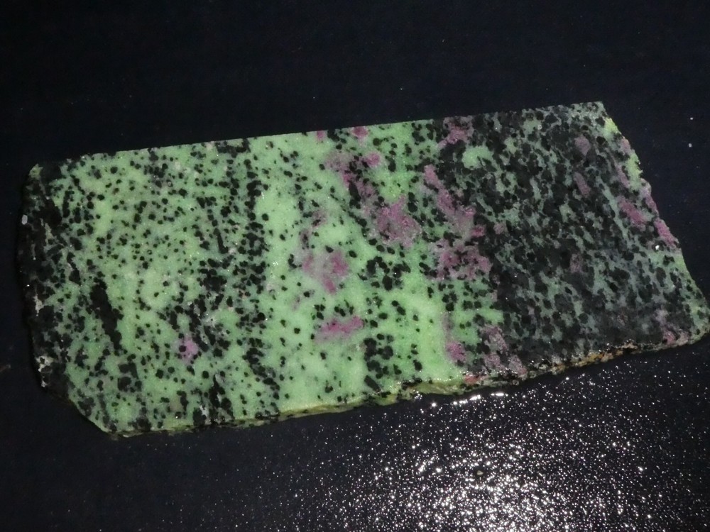 Ruby & Zoisite - 7 1/4" x 3 3/8--rough for cabbing-display -science-geology