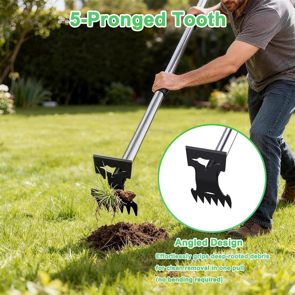Weed Puller Tool with Long Handle，Adjustable Long Manual Weeder Remover Tool