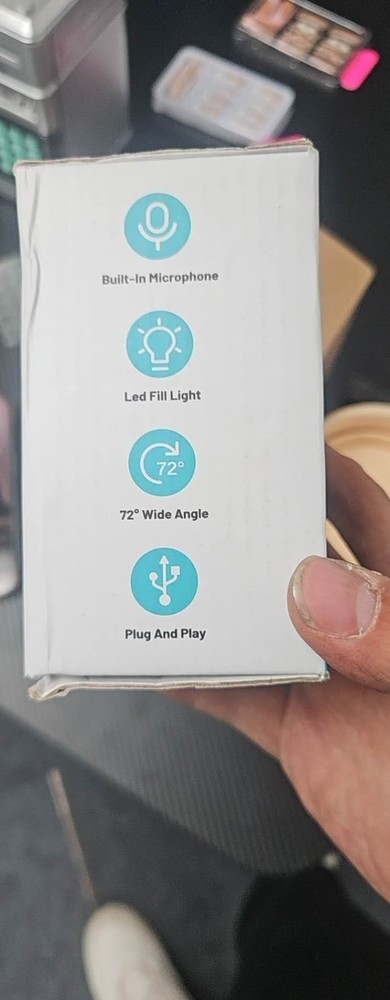 2K Webcam with Microphone for Desktop USB Streaming WebCam - Touch Light + Stand