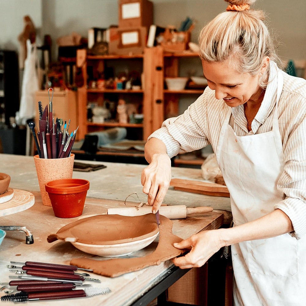 48PCS Pottery Tools Kit for Sculpting, Clay Carving Tools, Ceramic Tools for ...