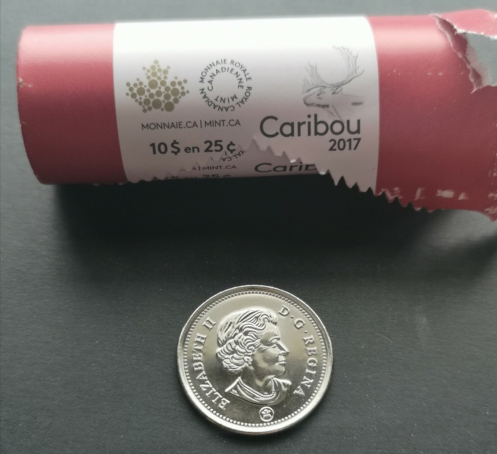 *** CANADA 25 CENTS 2017 *** FROM MINT ROLL *** BETTER DATE ***