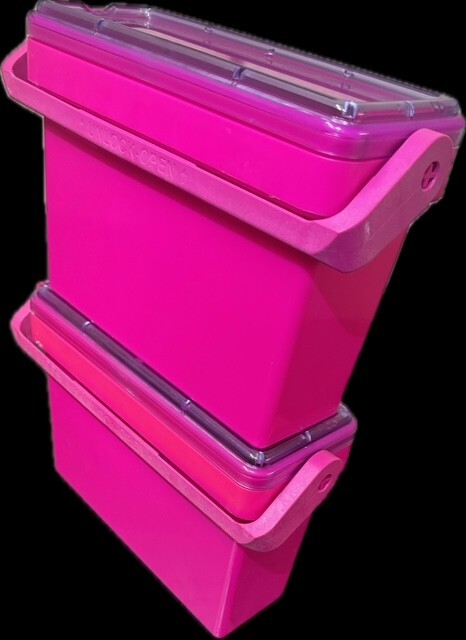 Pink Ammo Storage Box, MADE IN THE USA, Stackable, .30 caliber size