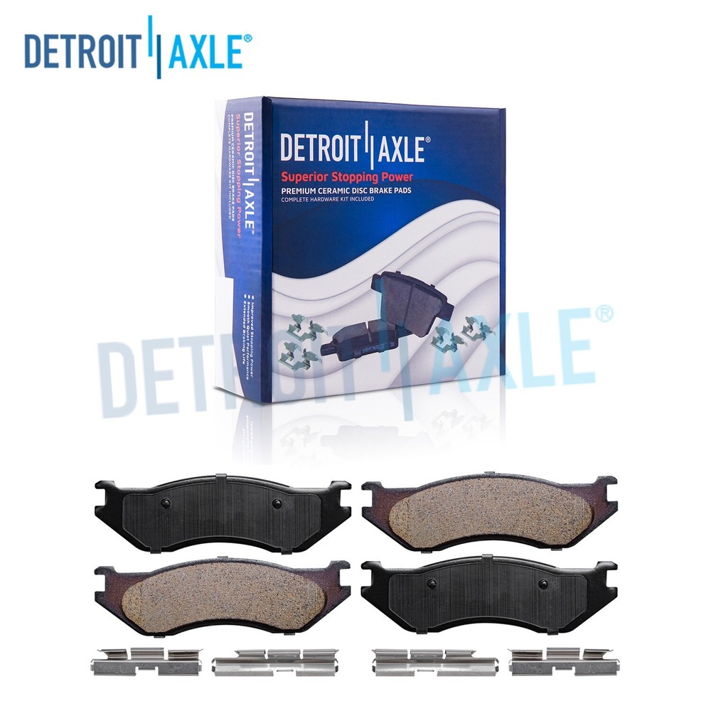 Front Ceramic Brake Pads w/Hardware for Dodge Ram 1500 Durango
