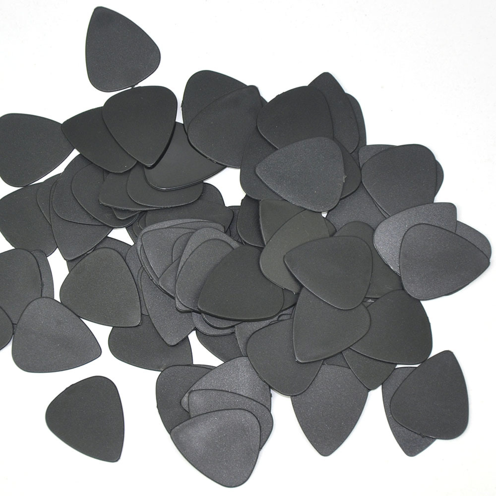 100pcs Solid Black Medium 0.71mm ABS Blank Guitar Picks Plectrums