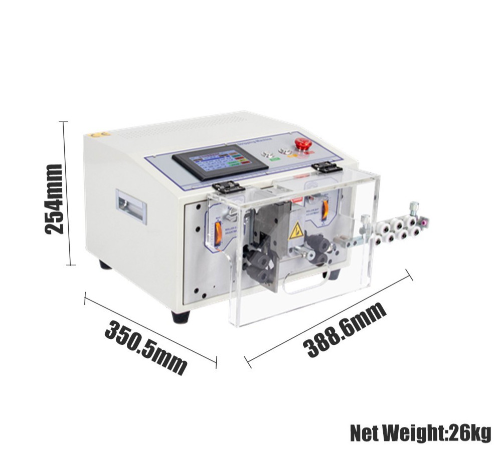 110V Automatic Cable Wire Cutting Stripping Machine Touch Screen for 0.1-4.5 mm