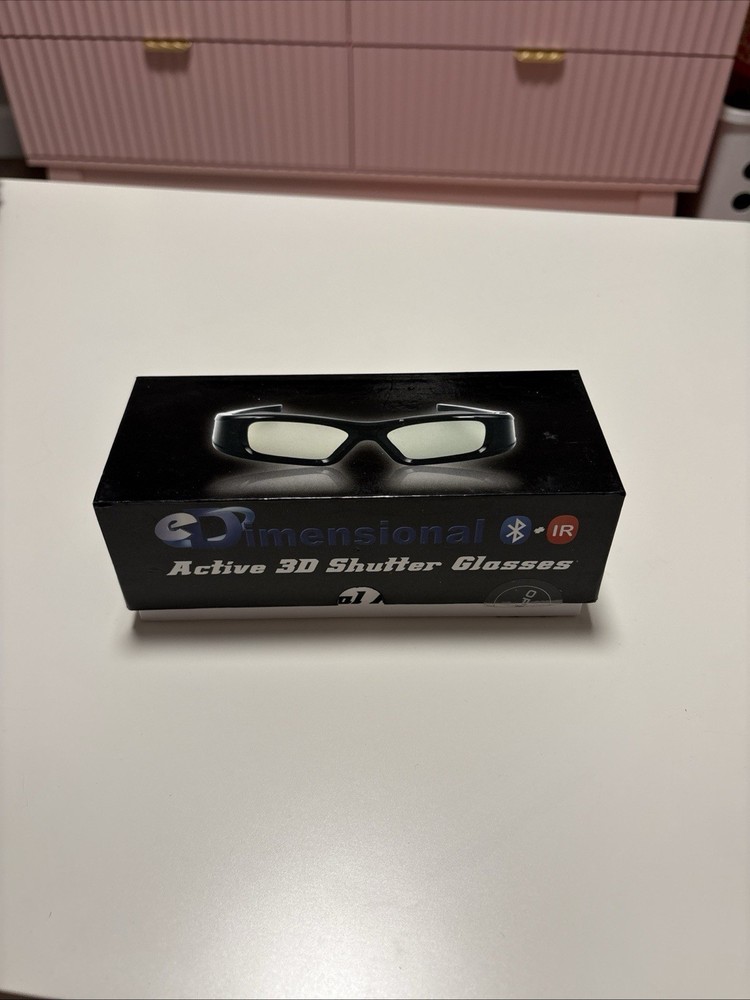 eDimensional active 3-D shutter glasses Bluetooth plus IR Rechargeable In Box