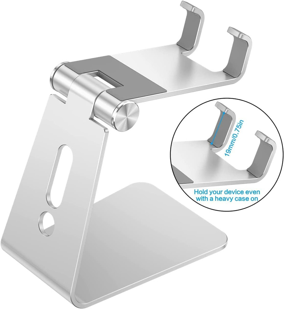 Adjustable Cell Phone Stand, C2 Aluminum Desktop Phone Dock Holder Compa
