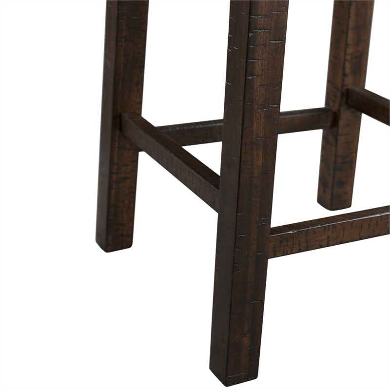 Pemberly Row Contemporary Multipurpose Bar Table Set in Walnut