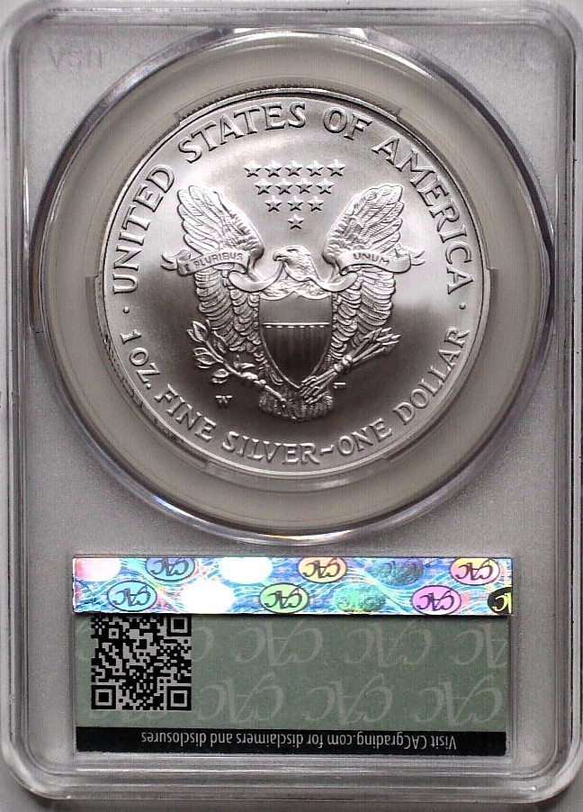 2007-W Burnished Silver Eagle MS69 CAC West Point