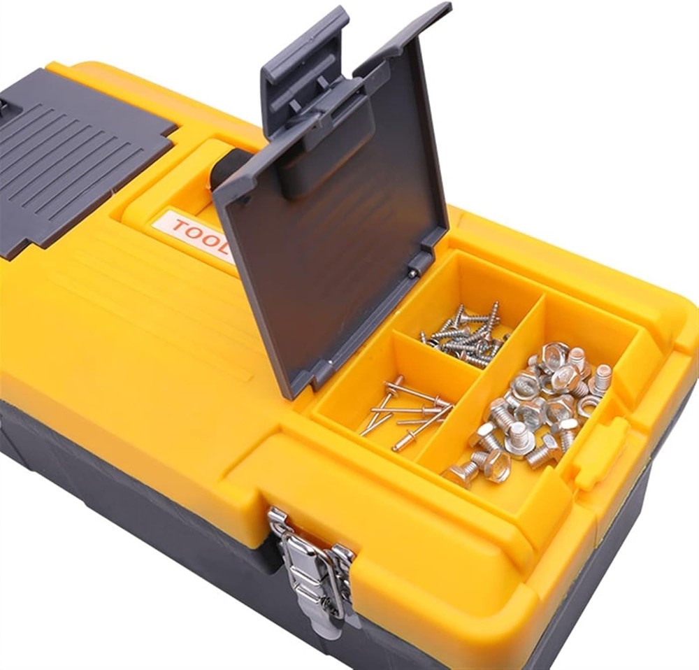 Tool Storage Portable Tool Box Lockable Storage Tool Box Organizer with Remova