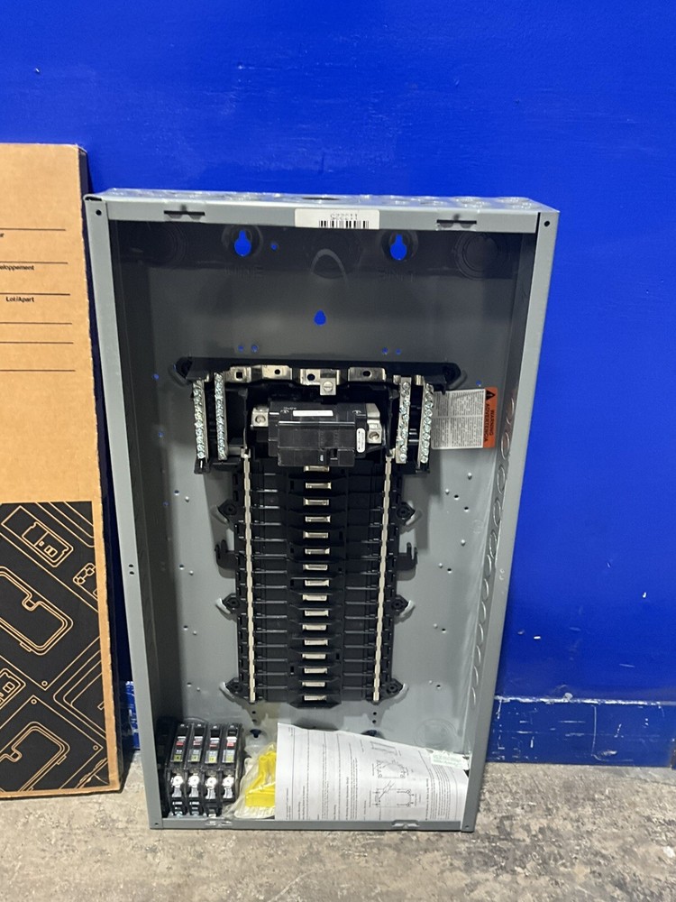 Square D 100 Amp 240V Main Panelboard Load Center Panel 1PH 3W QOC32UF 🟦