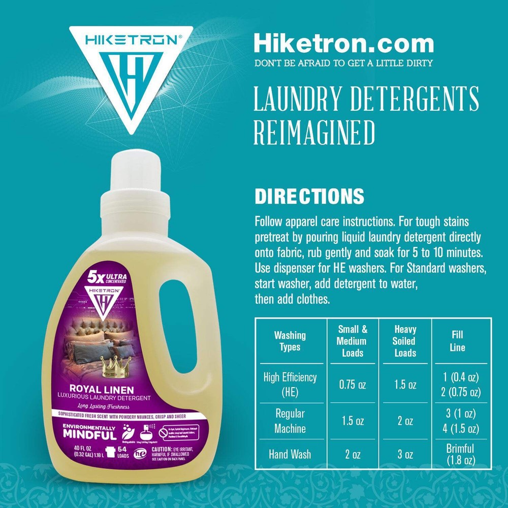 Hiketron Royal Linen Long Lasting Scented Liquid Laundry Detergent