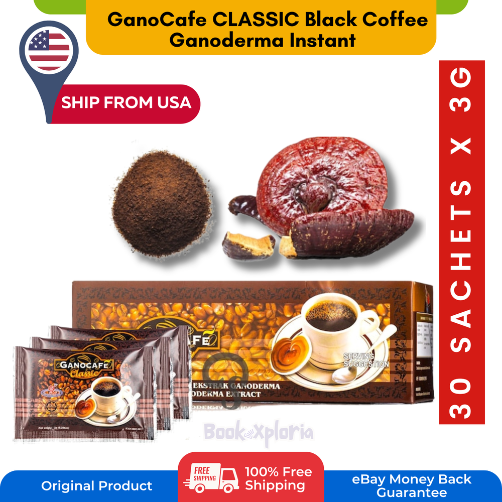 Gano Excel GanoCafe Classic Ganoderma Instant Coffee 30 Sachets FREE SHIPPING