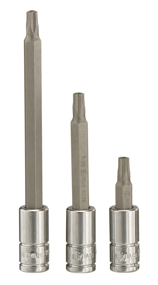 Genius Tools 1/4" Dr. T-25 Pentacle Bit Socket, 45mmL - 208+5025