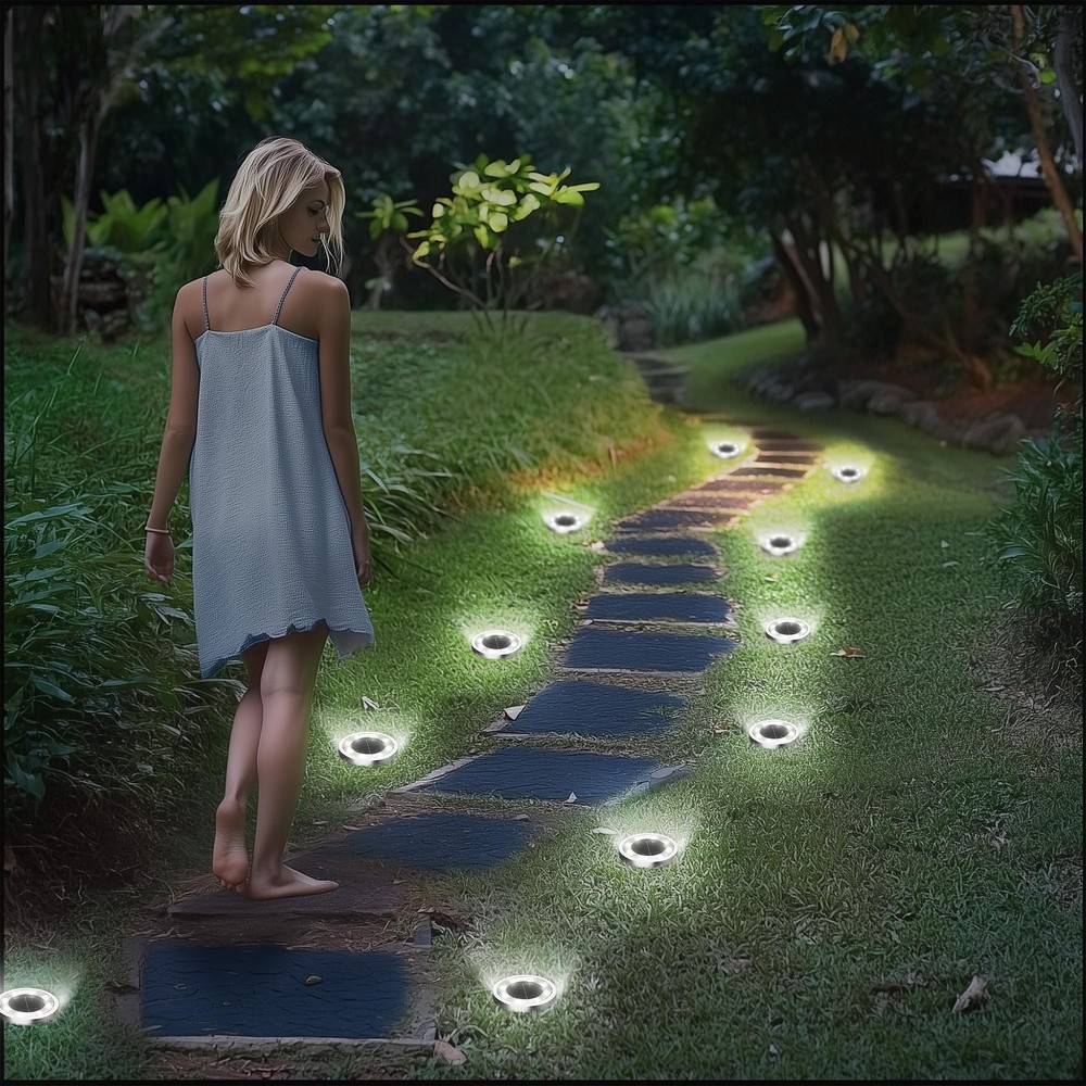 INCX Solar Ground Lights 16 Pack Waterproof