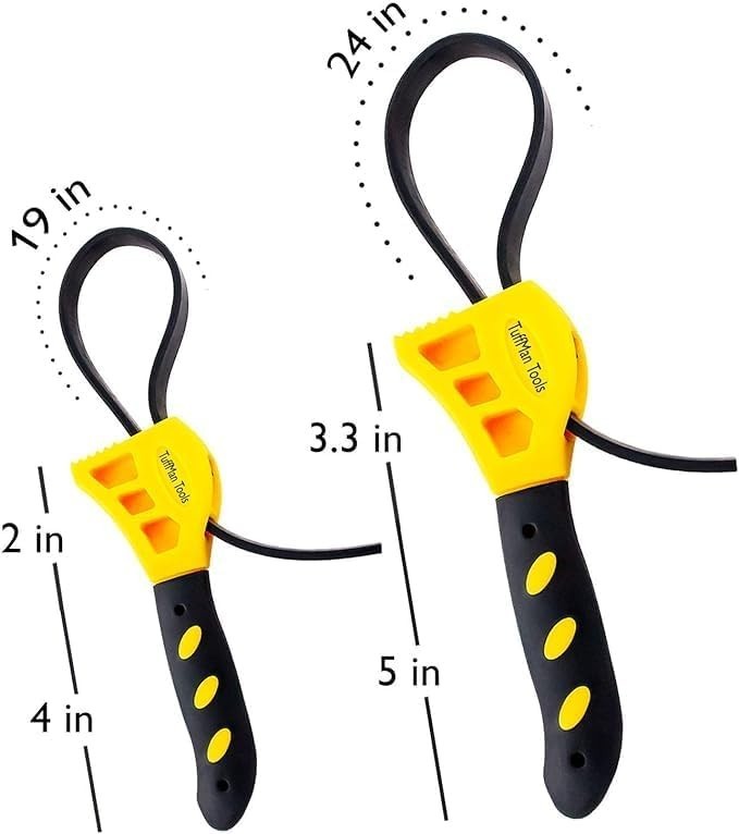 Versatile Adjustable Strap Wrench Tool - Perfect for Oil Filter Removal & More