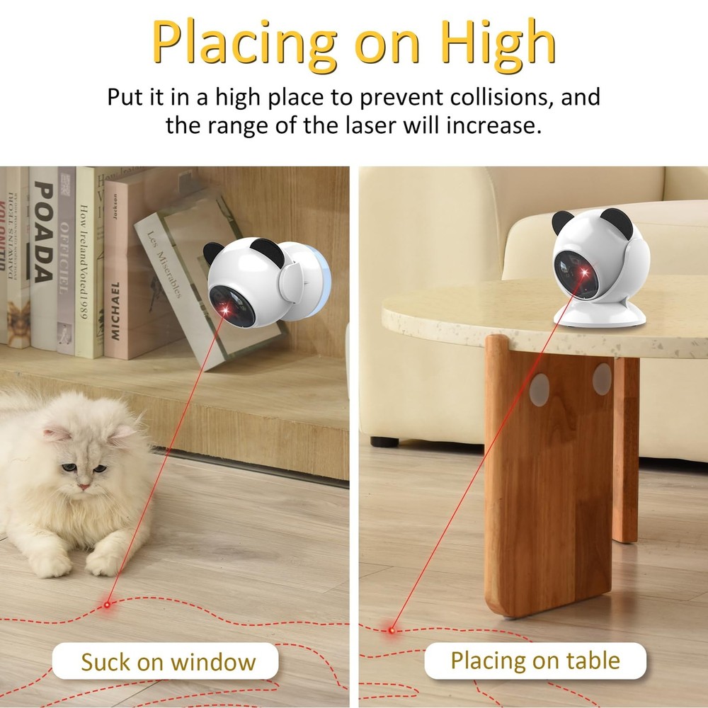Automatic Cat Laser Toy Interactive Red Dot Game Indoor Kitten Dog Chase