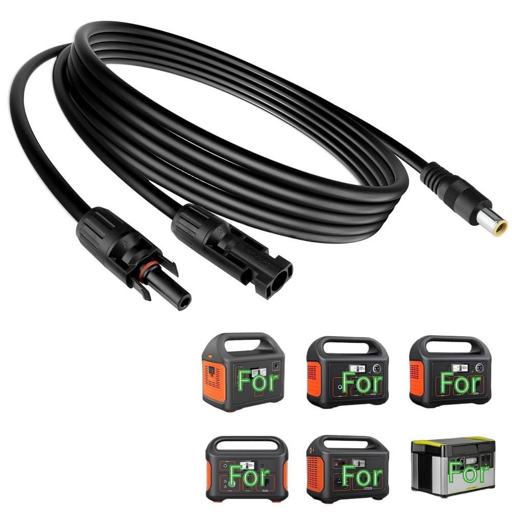 16.5FT Solar Panel to 8mm Adapter Cable for Jackery BLUETTI Anker EBL DC