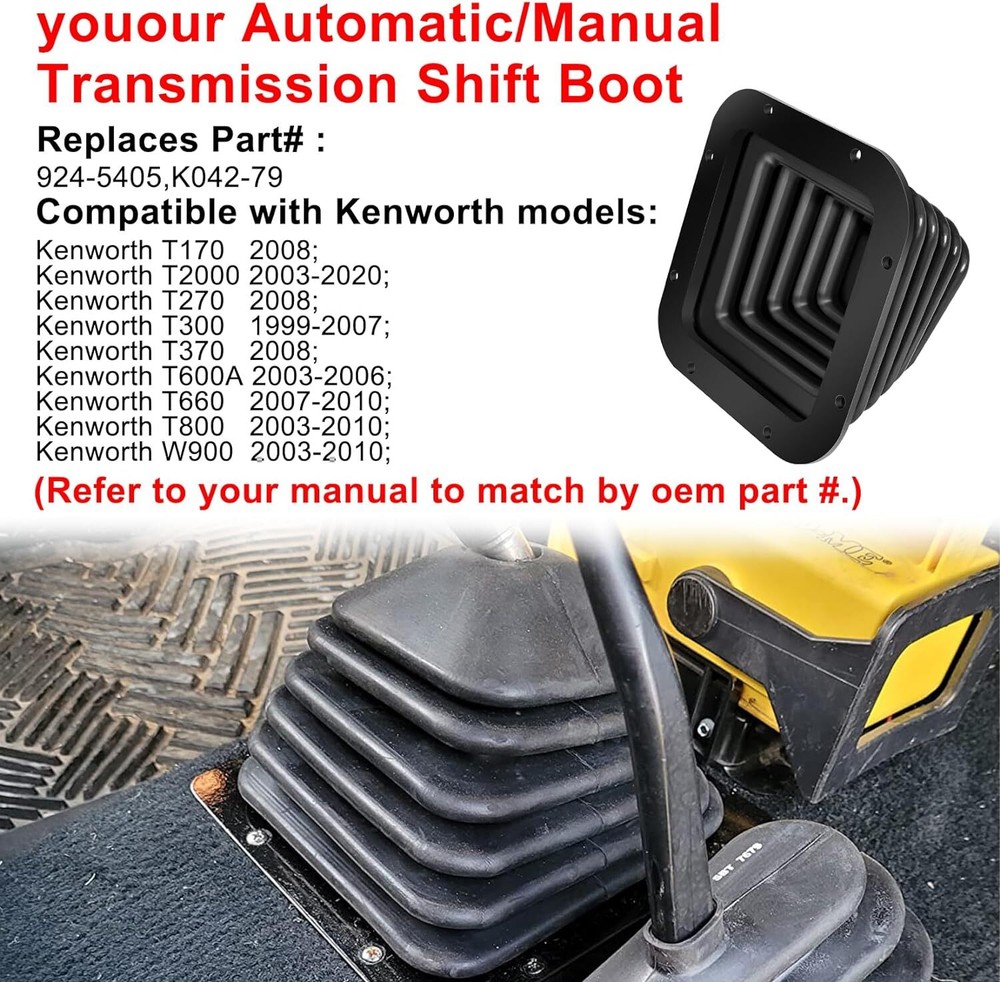 924-5405 Automatic/Manual Transmission Shift Boot for Kenworth Models K042-79