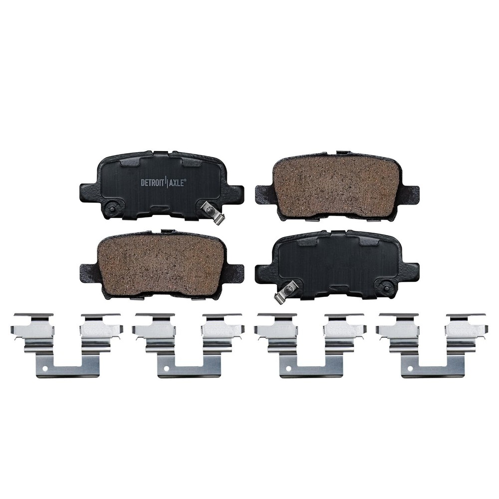 Front and Rear Ceramic Brake Pads w/Hardware Kit for 2003-2008 Honda Pilot