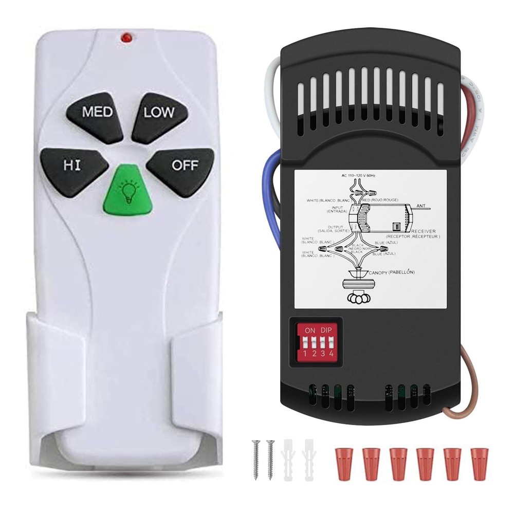 Universal Ceiling Fan Remote Control Kit, for Hunter/Harbor Breeze/Hampton Ba...