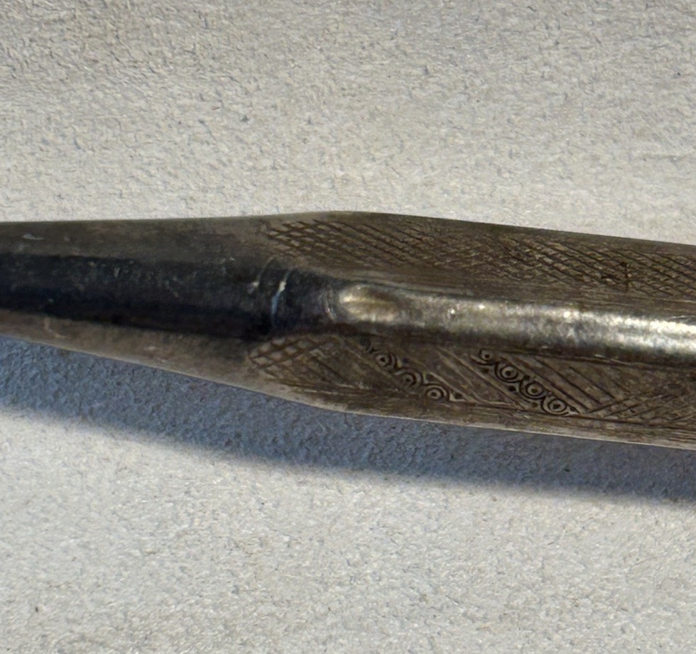 Antique 830 Silver Mechanical Pencil Engraved