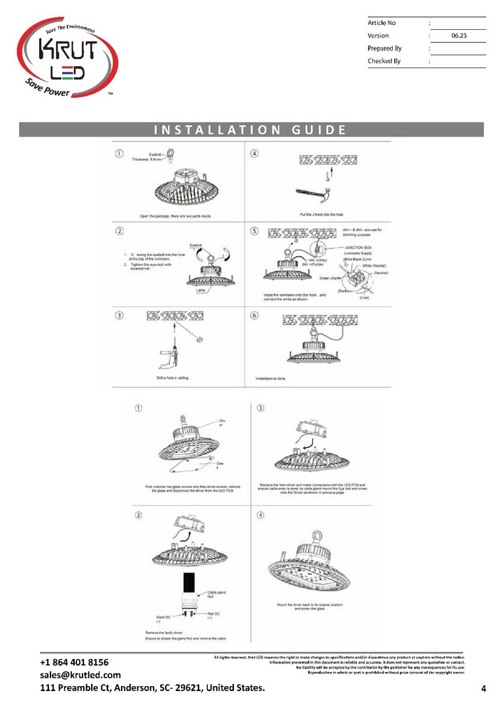 LED UFO High Bay Light 130W