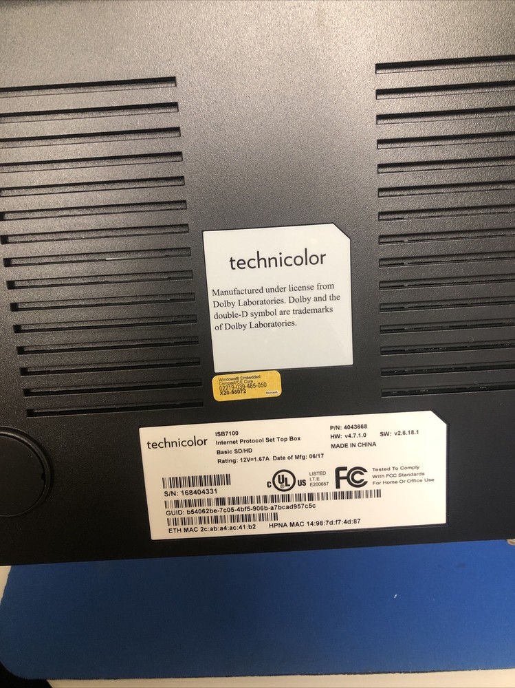 NEW CISCO ISB7100 IP Set Top Box Basic SD/HD 40443115