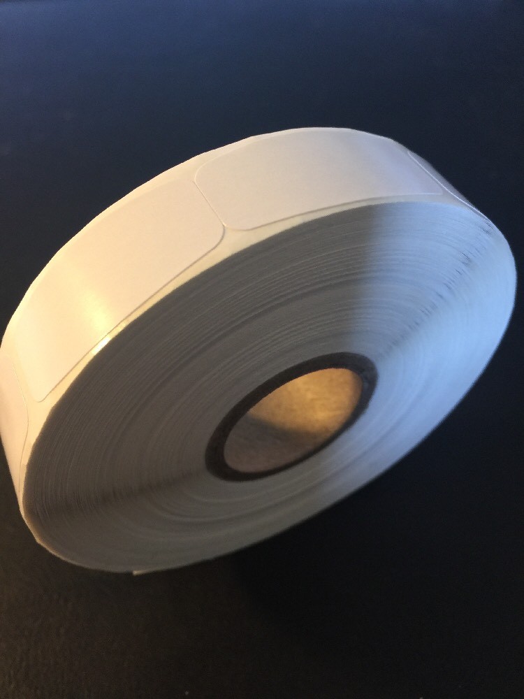 White Blank LABELS 1000 PER ROLL GREAT STICKERS store decals