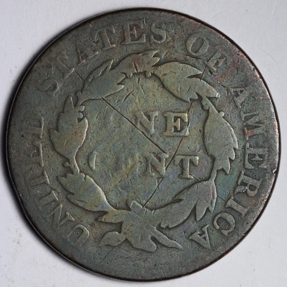 1822 Coronet Head Large Cent VG E107 SCW