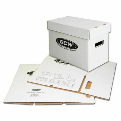 10 Comic Books Storage Boxes Short Holds 150-175 Stackable Durable Archive BCW