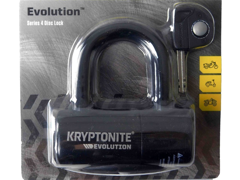 Kryptonite Evolution Series 4 Disc Lock Black and 710 7 ft Looped cable