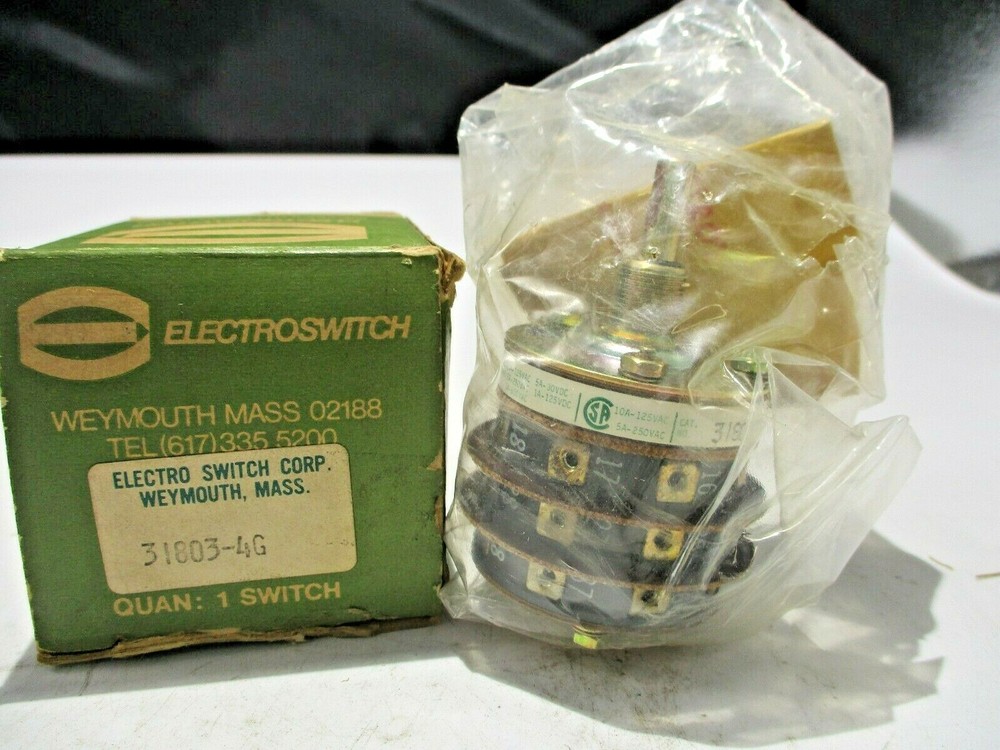 NEW ELECTROSWITCH 31803-4G SELECTOR ROTARY SWITCH