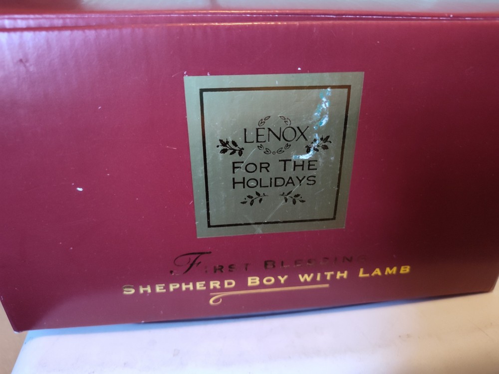 Lenox First Blessing Nativity SHEPHERD BOY with LAMB Figurine