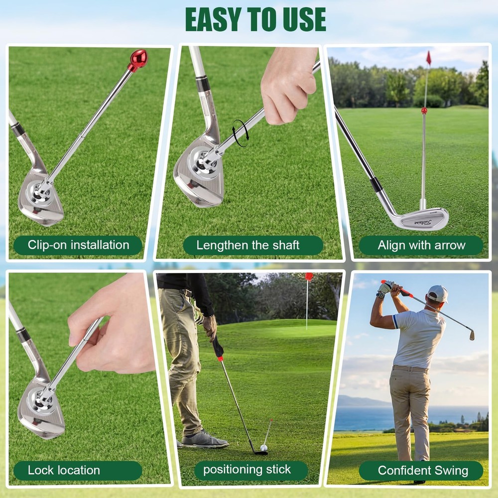Golf Club Training Set Golf Alignment Sticks and Grip Trainer Alignment Rods ...