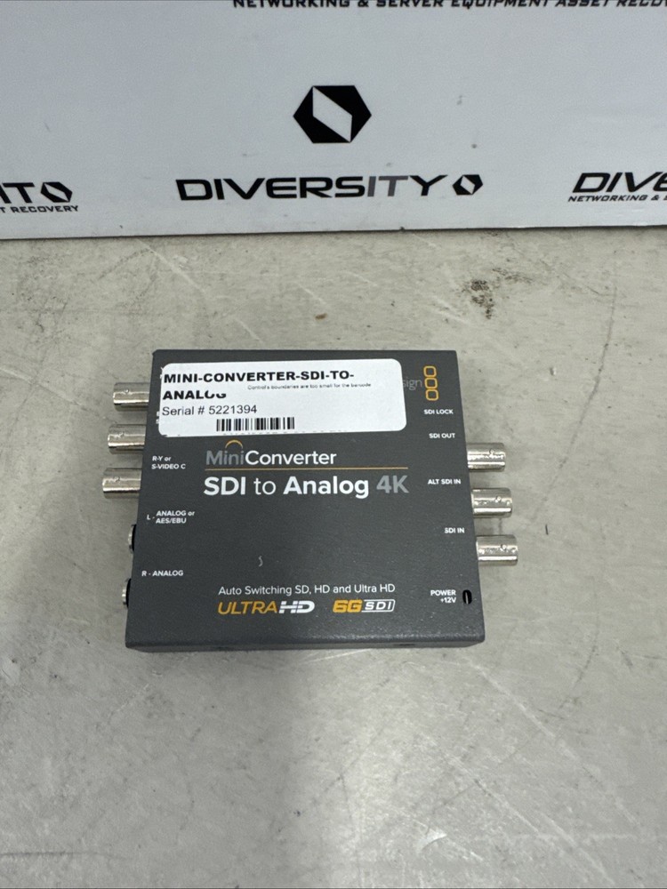 Blackmagic design SDI to Analog 4k