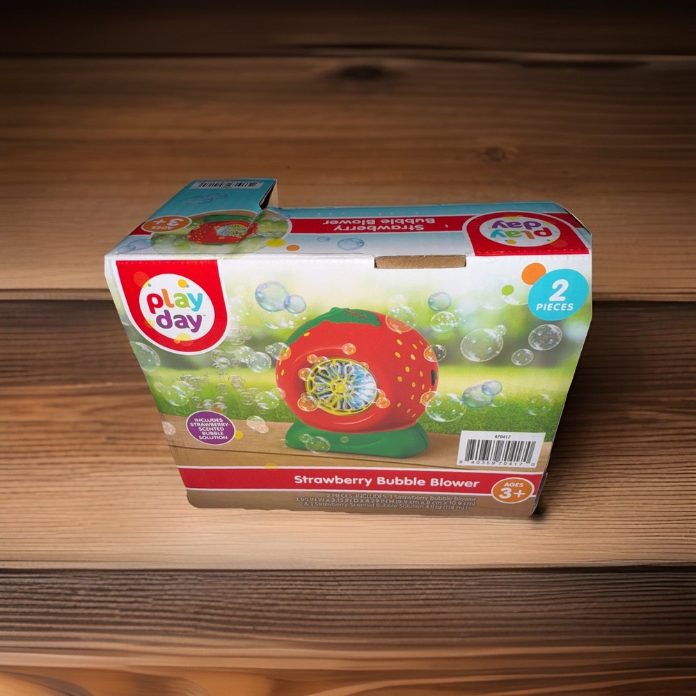 Strawberry Bubble Blower Includes Strawberry Scented Bubble Solution
