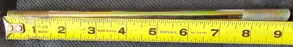 1/4 Inch x 9 Inch Brass Fitting Pipe Threaded.