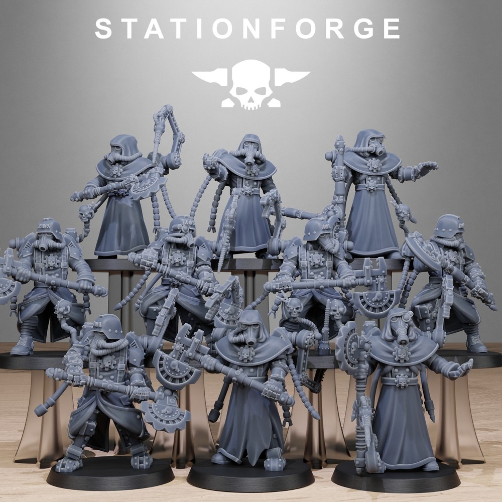 The GrimGuard Tech Engineers from Station Forge 32mm.